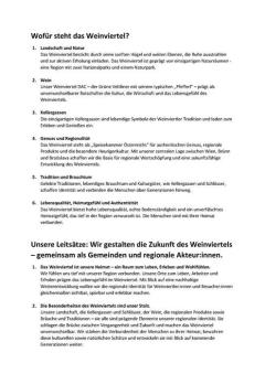 Im Rahmen des LEADER-Projekts "Regionalbewusstsein 2026 - 28" wurde ein Leitbild für das Weinviertel entwickelt